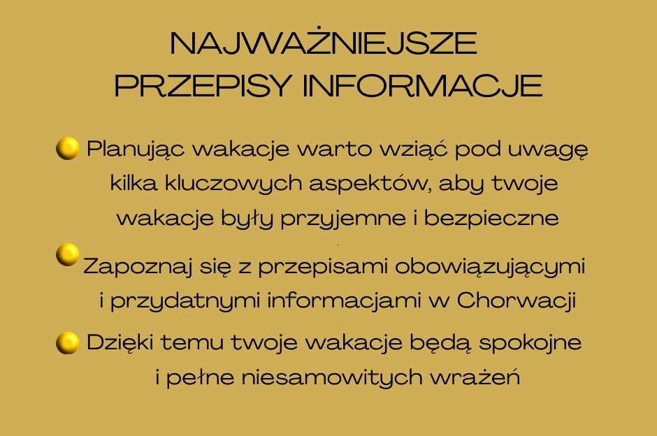 PRZEPISY INFORMACJE W CHORWACJI